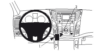 Fixation voiture Proclip  Brodit Hyundai i40 Réf 854685