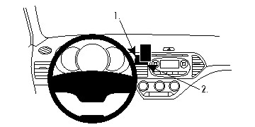 Fixation voiture Proclip  Brodit Kia Picanto Réf 854691