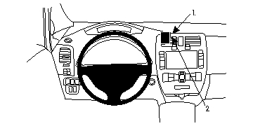 Fixation voiture Proclip  Brodit Nissan Leaf Réf 854706