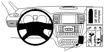 Fixation voiture Proclip  Brodit Mercedes Benz GL-Class Réf 854709