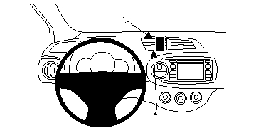 Fixation voiture Proclip  Brodit Toyota Yaris Réf 854723