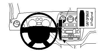 Fixation voiture Proclip  Brodit Ford Transit Connect  SEULEMENT pour les modèles avec port USB. Réf 854743