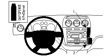 Fixation voiture Proclip  Brodit Ford Transit Connect  SEULEMENT pour les modèles avec port USB. Réf 854744