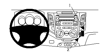 Fixation voiture Proclip  Brodit Toyota HiLux Réf 854746