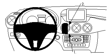 Fixation voiture Proclip  Brodit Mercedes Benz B-Class Réf 854749