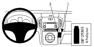 Fixation voiture Proclip  Brodit Isuzu D-Max Réf 854799