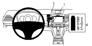Fixation voiture Honda CR-V. Réf Brodit 854802