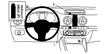 Fixation voiture Proclip  Brodit Audi A3 Réf 854804