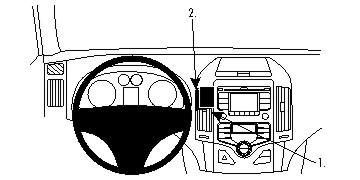 Fixation voiture Proclip  Brodit Hyundai i30 Réf 854809