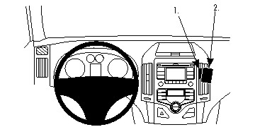 Fixation voiture Proclip  Brodit Hyundai i30 Réf 854810