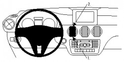 Fixation voiture Proclip  Brodit Mercedes Benz A-Class Réf 854813