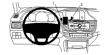 Fixation voiture Proclip  Brodit Honda Accord  Peut bloquer partiellement l'affichage des informations. Réf 854820