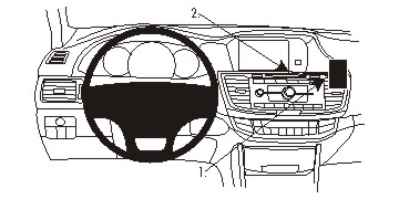 Fixation voiture Proclip  Brodit Honda Accord Réf 854856