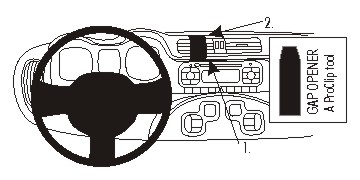 Fixation voiture Proclip  Brodit Fiat Panda Réf 854880