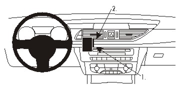 Fixation voiture Proclip  Brodit Audi A6 Réf 854892