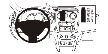 Fixation voiture Proclip  Brodit Dacia Logan Réf 854897