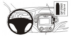 Fixation voiture Proclip  Brodit Renault Captur  PAS pour les modèles avec R Link. Réf 854942