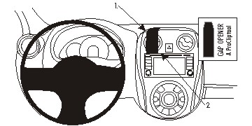 Fixation voiture Proclip  Brodit Nissan Note Réf 854978