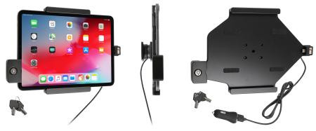 Support Apple iPad Air 4 avec chargeur allume-cigare - verrouillé à clé. Réf Brodit 752094