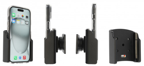Support passif Apple iPhone 15 + coque magnétique (fournie). Réf Brodit 711393