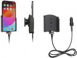 Support Apple iPhone 15 Plus avec chargeur allume-cigare. Réf Brodit 721374