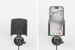 Support Apple iPhone 15 pour inst. fixe + coque magnétique (fournie). Réf Brodit 727393