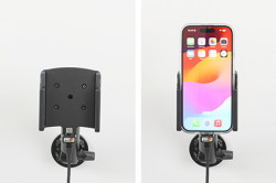Support Apple iPhone 15 Pro pour inst. fixe + coque magnétique (fournie). Réf Brodit 727394