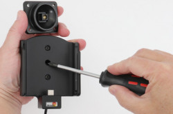 Support Samsung Galaxy A41 avec adaptateur allume-cigare et cable USB. Réf Brodit 721220