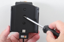 Support Samsung Galaxy A41 avec adaptateur allume-cigare et cable USB. Réf Brodit 721220