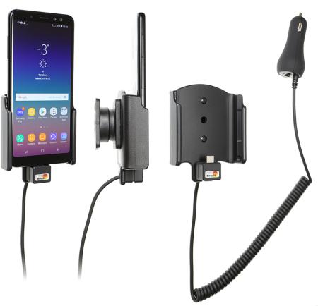 Support Samsung Galaxy A8 avec chargeur allume-cigare. Réf Brodit 712035