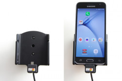 Support voiture Samsung Galaxy J5 (2017) avec adaptateur allume-cigare et cable USB. Réf Brodit 521980
