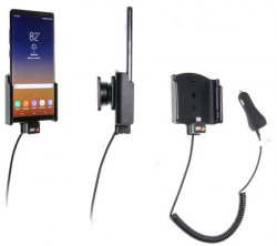 Support voiture Samsung Galaxy Note 8 avec chargeur allume-cigare. Réf Brodit 512999