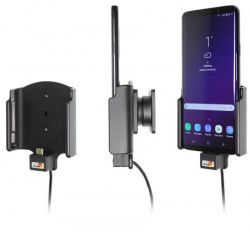 Support Samsung Galaxy S9+ avec chargeur allume-cigare. Réf Brodit 712039