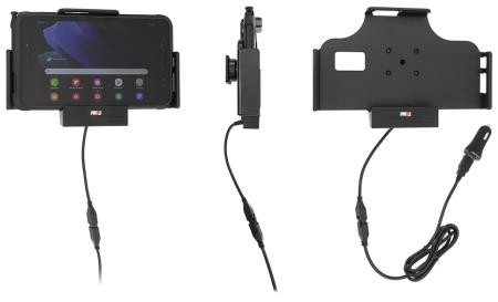 Support Samsung Galaxy Tab Active 2 & 3 avec cable USB et adaptateur allume-cigare. Réf Brodit 721224
