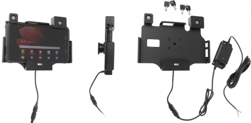 Support Samsung Galaxy Tab Active 3 & 5 pour inst. fixe avec double antivol - avec rotule. Réf Brodit 247174