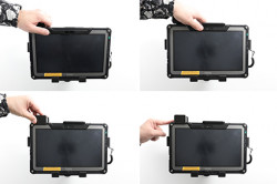 Support passif Getac F110 G6 verrouillé à clé - compatible handstrap. Réf Brodit 739287