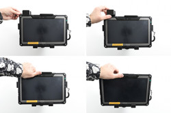 Support passif Getac F110 G6 verrouillé à clé - compatible handstrap. Réf Brodit 739287