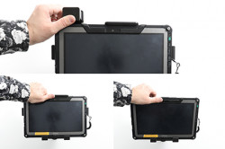 Support passif Getac F110 G6 verrouillage non antivol - compatible handstrap. Réf Brodit 741287