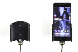Support téléphone Google Pixel 2 avec adaptateur allume-cigare et cable USB. Réf Brodit 721014