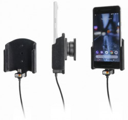 Support téléphone Google Pixel 2 avec adaptateur allume-cigare et cable USB. Réf Brodit 721014