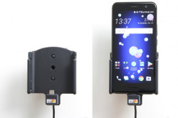 Support téléphone HTC U11 avec chargeur allume-cigare. Réf Brodit 712012