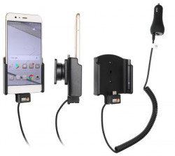 Support téléphone Huawei P10 Plus avec chargeur allume-cigare. Réf Brodit 712031