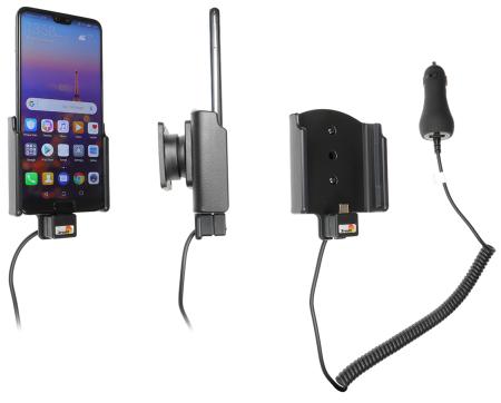 Support voiture Huawei P20 avec chargeur allume-cigare. Réf Brodit 712058