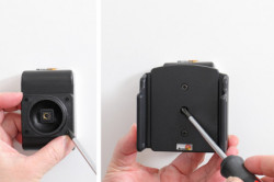 Support passif pour iPhone 12 avec étui (largeur 70-83 mm, ép.: 6-10 mm) - Réf Brodit 711239