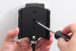 Support Apple iPhone 12 avec adaptateur allume-cigare et câble USB. Réf Brodit 721235