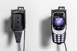 Support téléphone Nokia 3310 (2017) avec adaptateur allume-cigare et cable USB. Réf Brodit 712026