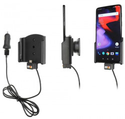 Support voiture OnePlus 6/6T/7 avec adaptateur allume-cigare et cable USB. Réf Brodit 721059