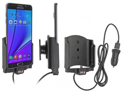 Support voiture  Brodit Samsung Galaxy Note 5  avec chargeur allume cigare - Avec rotule. Avec câble USB. Réf 521771