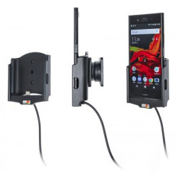 Support téléphone Sony Xperia XZ1 avec chargeur allume-cigare. Réf Brodit 712008