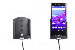 Support téléphone Sony Xperia XZ1 Compact avec adaptateur allume-cigare et cable USB. Réf Brodit 721007